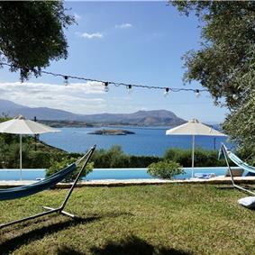 5 bedroom luxury villa with infinity pool, sea views and tennis court near Chania, sleeps 10